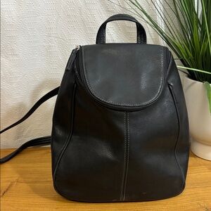 Tignanello Vintage Backpack Style Purse black leather